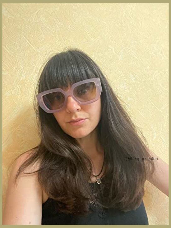 Oversized Square Sunglasses Thick Frame UV400 Protection Unisex main image 5
